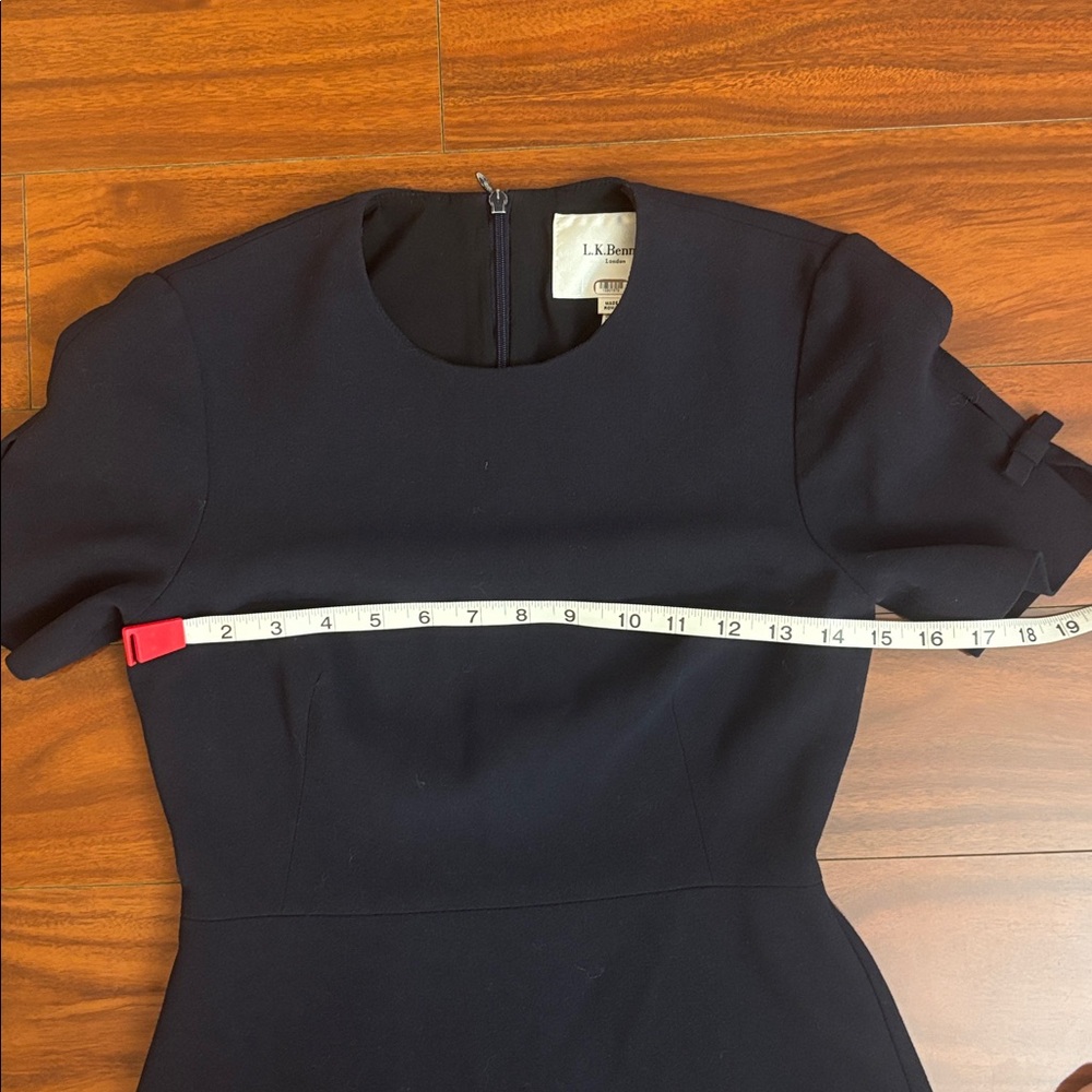 LK Bennett Navy Midi Dress Size 4 | Tailored Work Office Career Dress - Picture 7 of 8